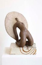 Irène Philips - GODDESS OF THE MOON 2 - Ceramic and polychromed wood, 2004