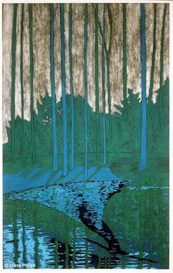 Irène Philips - THE FAIRY OF THE WATERS - Tempera and gouache on paper, 82 x 51 cm, 1999