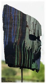 Irène Philips - THE SPIRIT OF THE TREE - Polychrome wood, 40 cm