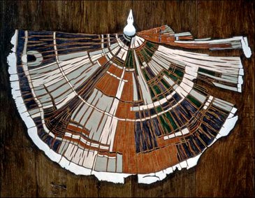 Irène Philips - THE PROPHETIC BIRD - Polychrome wood, 100 x 80 cm, 2003
