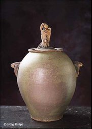 Irène Philips - THE SECOND COMING, (After a poem by W.B. Yeats), Glazed ceramic urn, 1994.