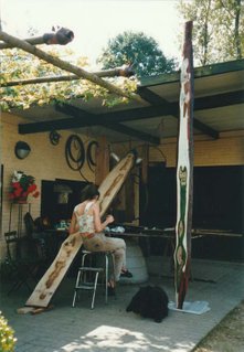 Irène Philips at the studio in Ottenburg, 2002