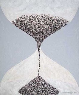 Irène Philips - THE PASSING TIME - Acrylic paint on linen canvas, 60 cm x 50 cm, 2011