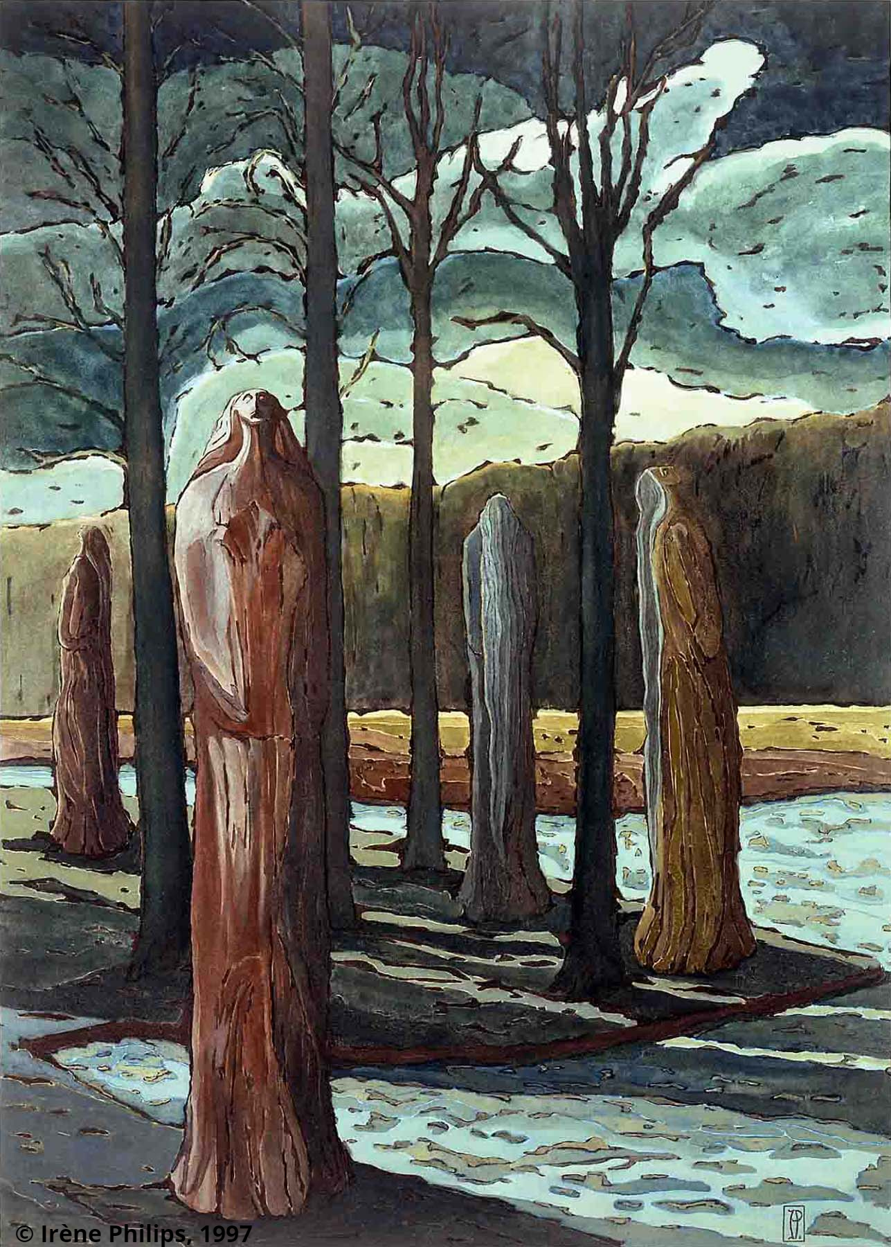 Irène Philips, - Tempera, THE VOICES IN THE CHOIR, 1995