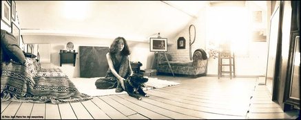 Irène Philips in Atelier Vossem - Foto: Jean Pierre Van den waeyenberg, 1995