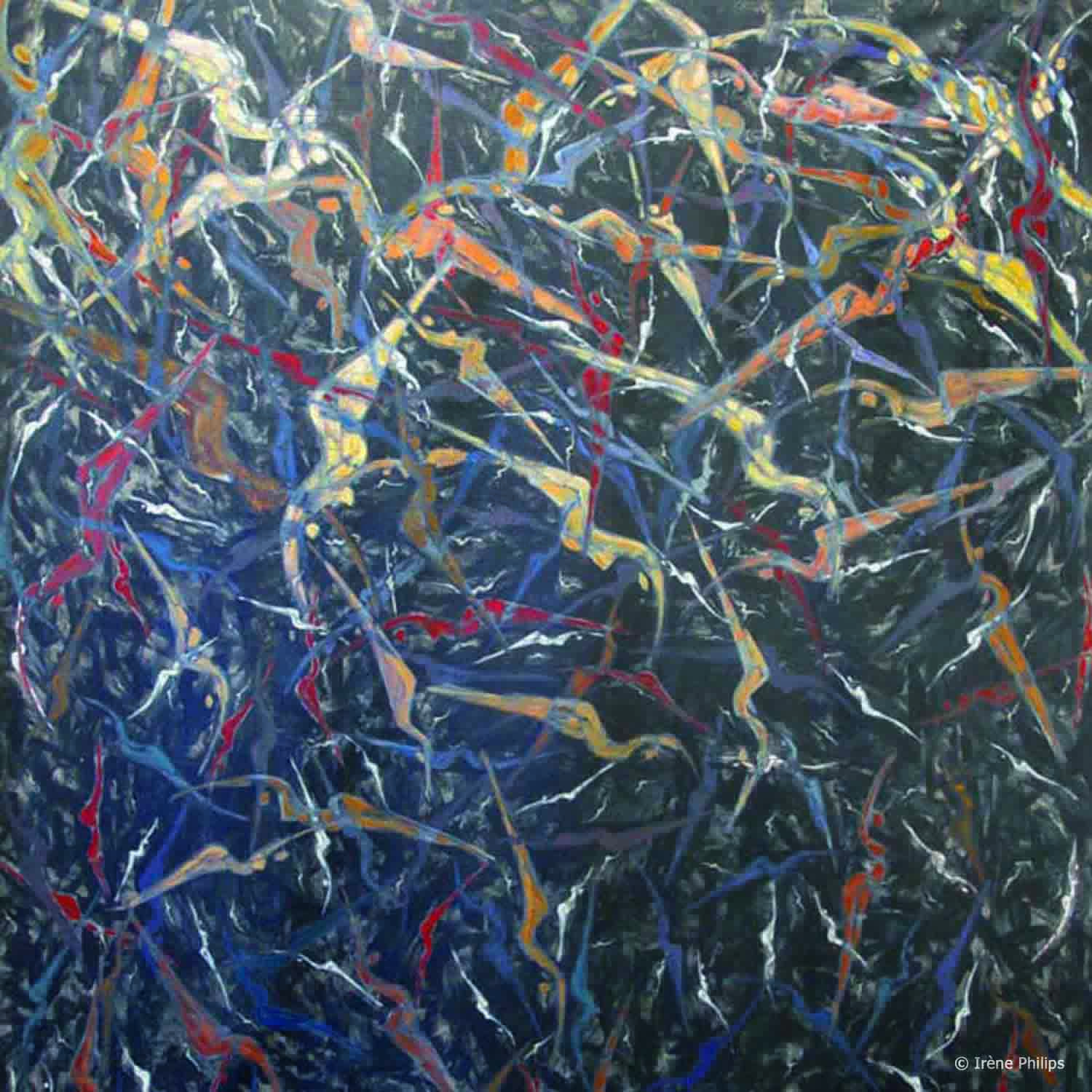 Irène Philips, acrylic painting SARGASSO SEA, 2013